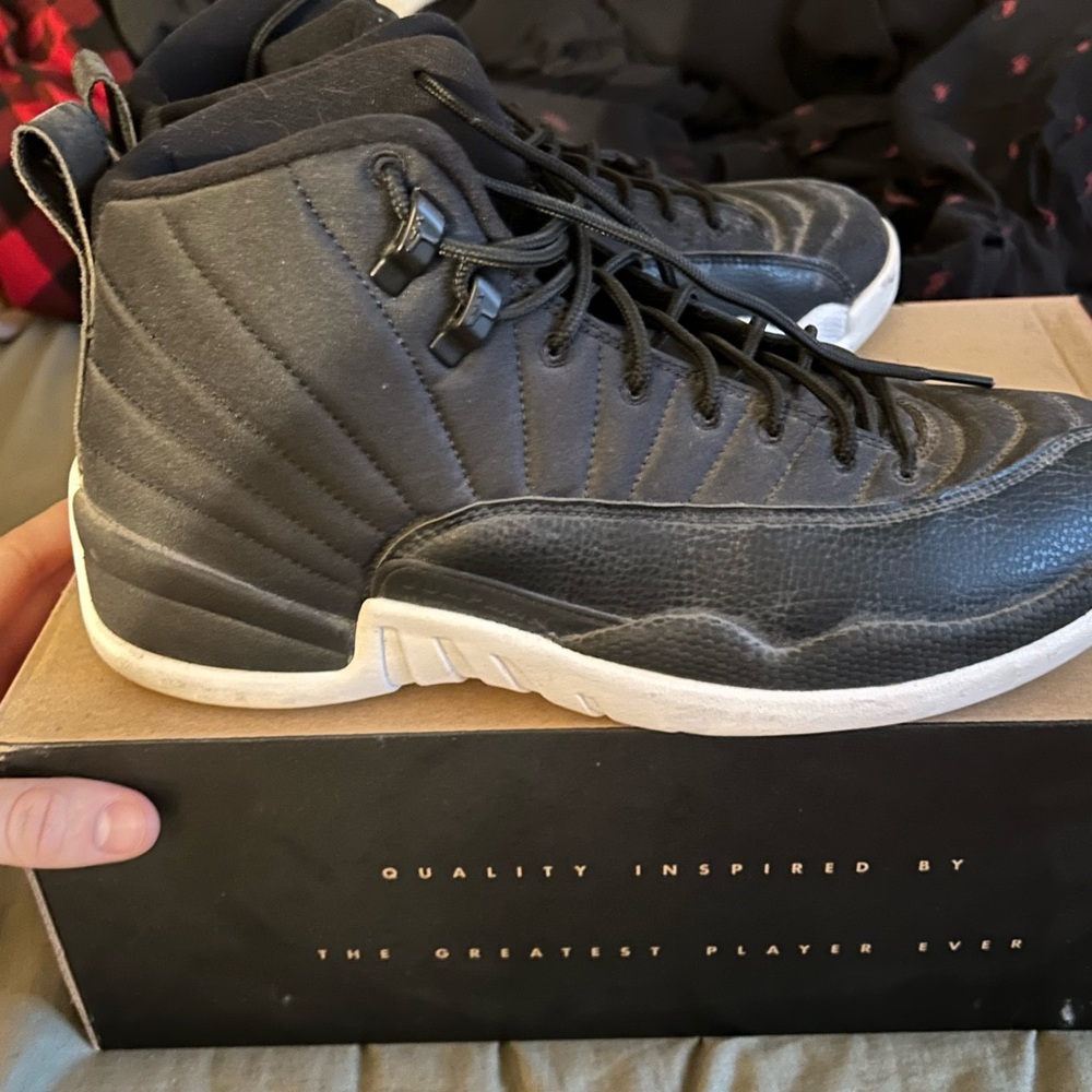 Jordan Black and White High-Top Sneakers